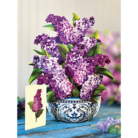 Garden Lilacs Pop-Up Bouquet Card
